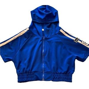 Roma Concept NWOT Zip Up Short Sleeve Cropped Hoodie